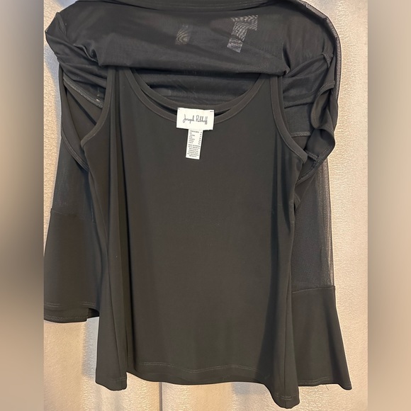 Joseph Ribkoff Luxe Sheer Bell Sleeve Blouse - Picture 9 of 11